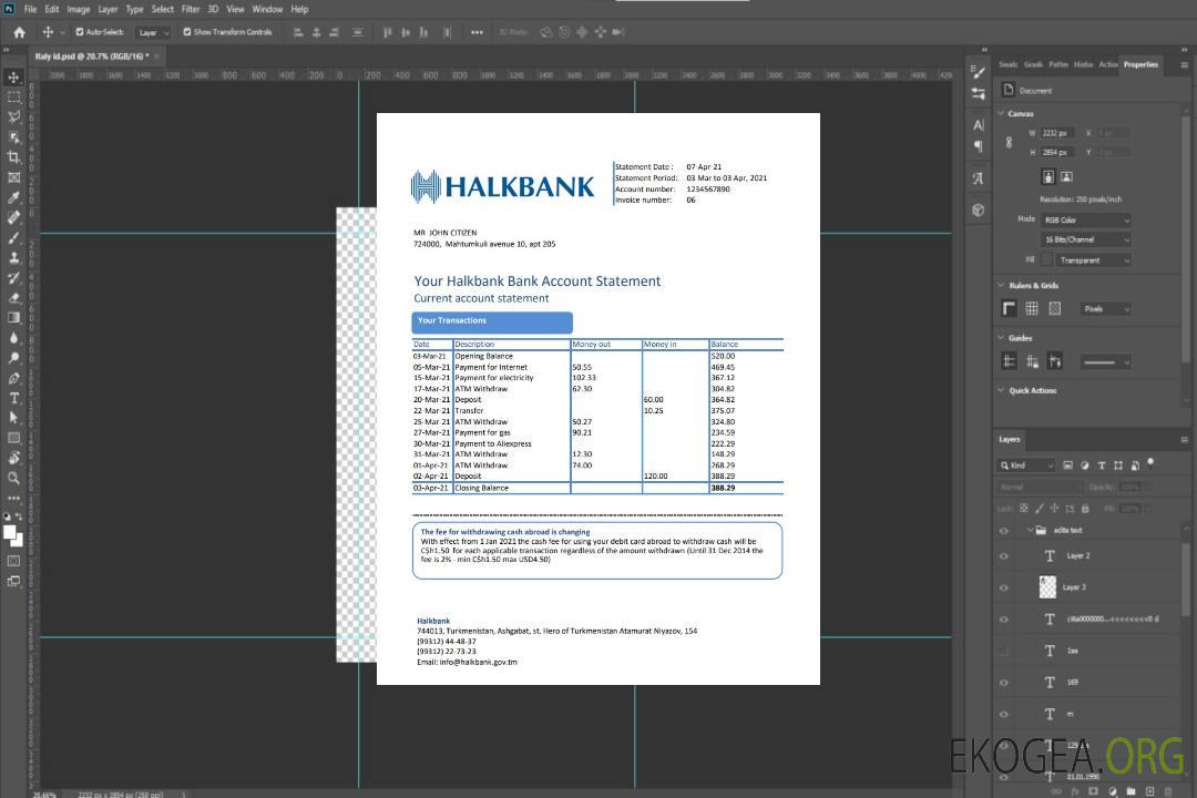 Turkménistan Halkbank excel pdf template Turkménistan Halkbank excel pdf template